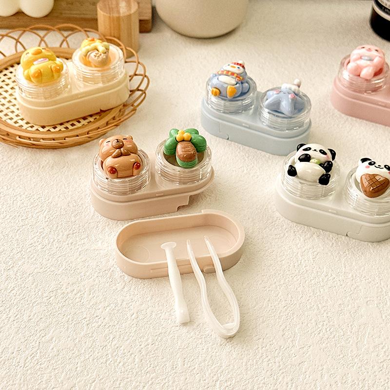 Cute Cartoon Colored Contact Lens Case