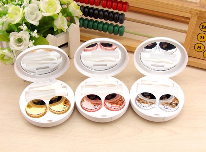 Pentagonal Star Drill Multicolor Colored Contact Lens Case Beauon 
